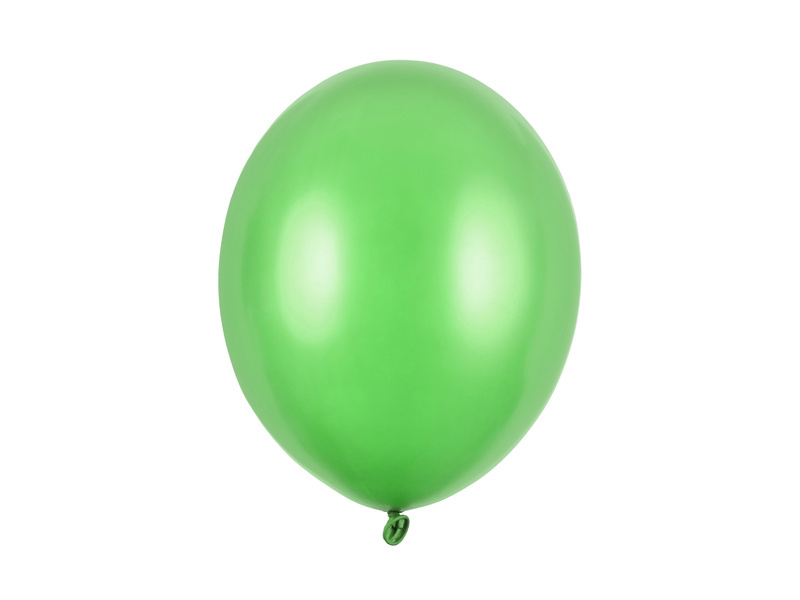 Balony Strong 30cm Metallic Bright Green – opakowanie 100 sztuk