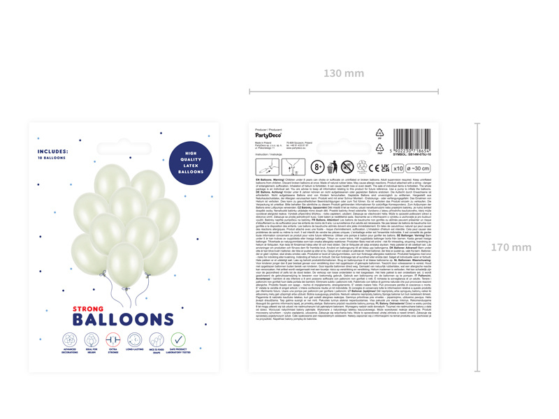 Balony Strong 30cm Metallic Light Cream dekoracje imprezowe