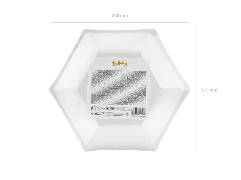 Talerzyki 30th Birthday, złoty, 20cm - zdjęcie 4