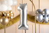 Balon foliowy Cyfra ''1'', 72cm, srebrny
