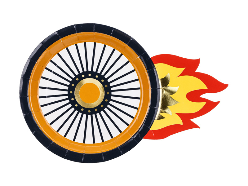 Talerzyki papierowe Koło mix kolorów