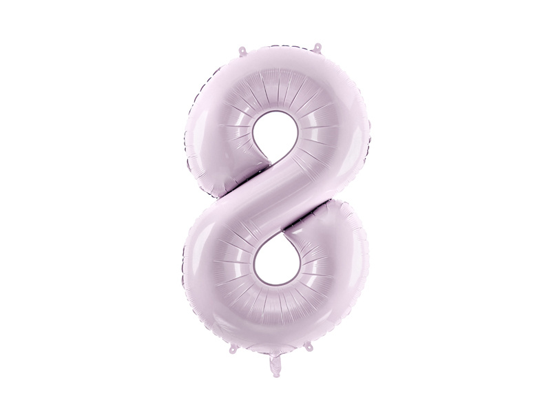 Balon foliowy Cyfra 8 fioletowy 72cm - widok z przodu
