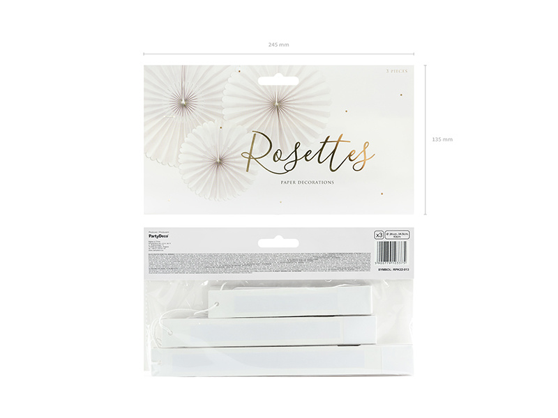 Beżowe rozety dekoracyjne w aranżacji