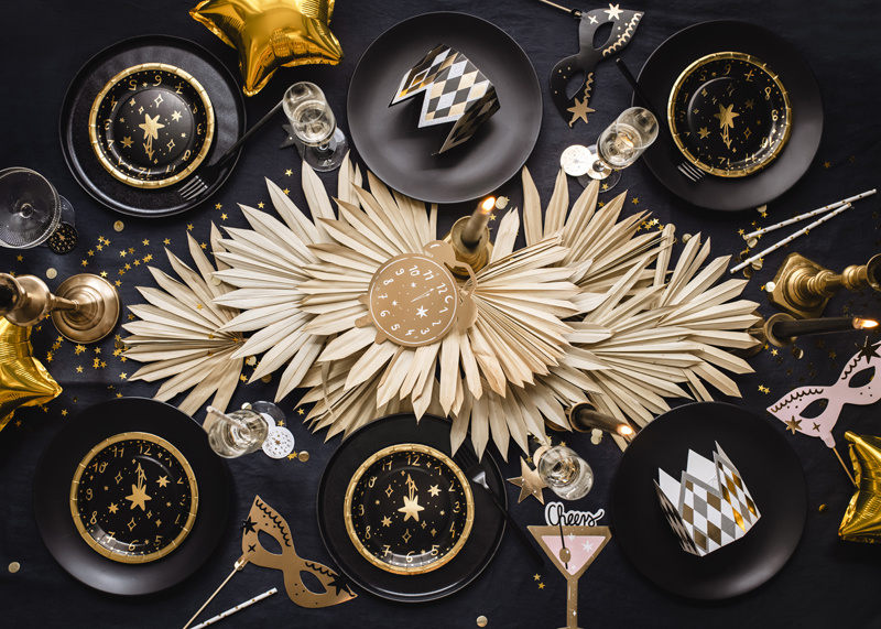 Ozdobne znaczniki na kieliszki - Happy New Year