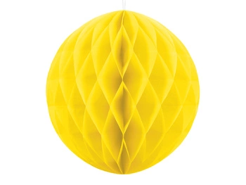 Kula bibułowa, żółty, 20cm