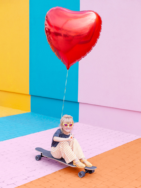 Balon foliowy Serce 68x72cm czerwony - zdjęcie 3