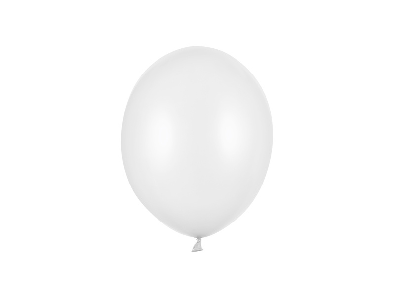 Balony Strong 23cm Metallic Pure White - opakowanie 100 sztuk