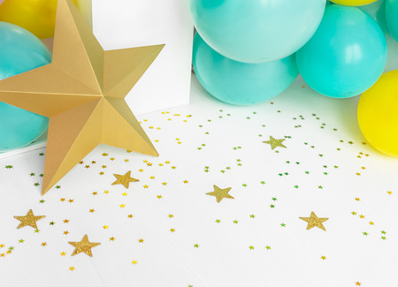 Konfetti Gwiazdki, złoty, 10mm, 30g