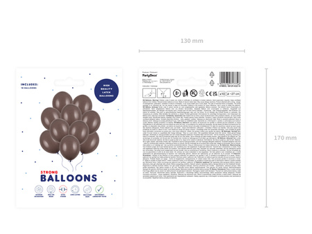 Balony Strong 27cm, Pastel Cocoa Brown (1 op. / 10 szt.)
