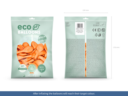 Balony Eco 26cm pastelowe, brzoskwinia (1 op. / 100 szt.)