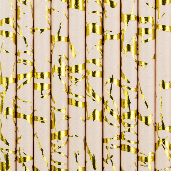 Słomki papierowe pudrowy róż 19.5cm – zdjęcie 1