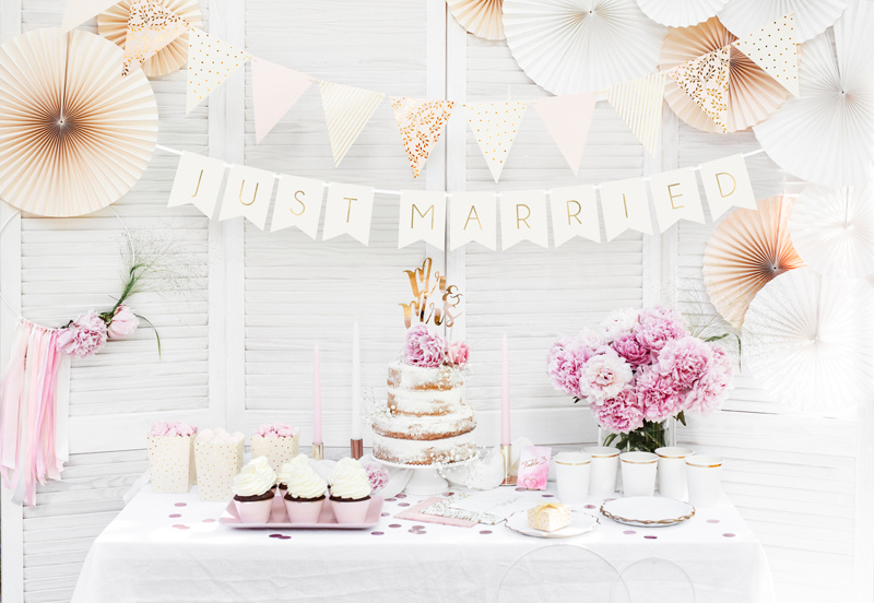 Baner Just Married - szczegół tasiemki