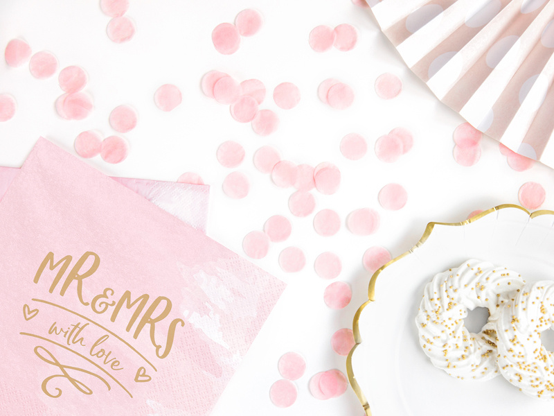 Konfetti Kółka Jasny Różowy – przykładowe zastosowanie