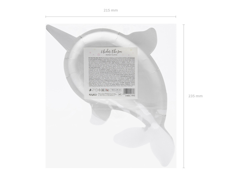 Bajkowe talerzyki Narwal dla dzieci