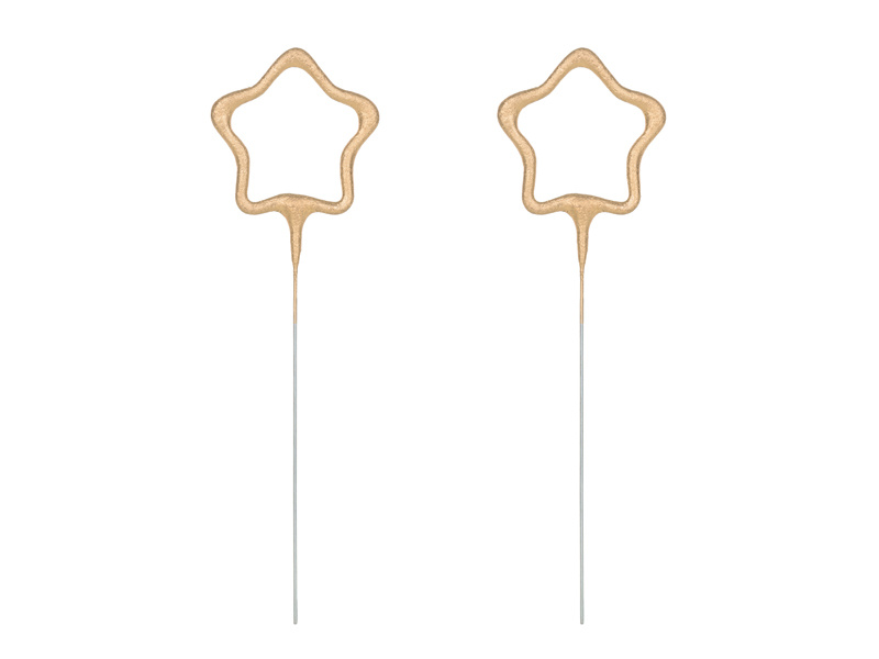 Zimne ognie Gwiazdki złoty 16.5 cm - opakowanie