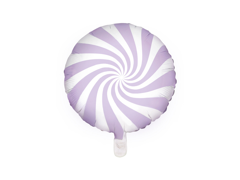Balon foliowy Cukierek jasny liliowy – widok ogólny