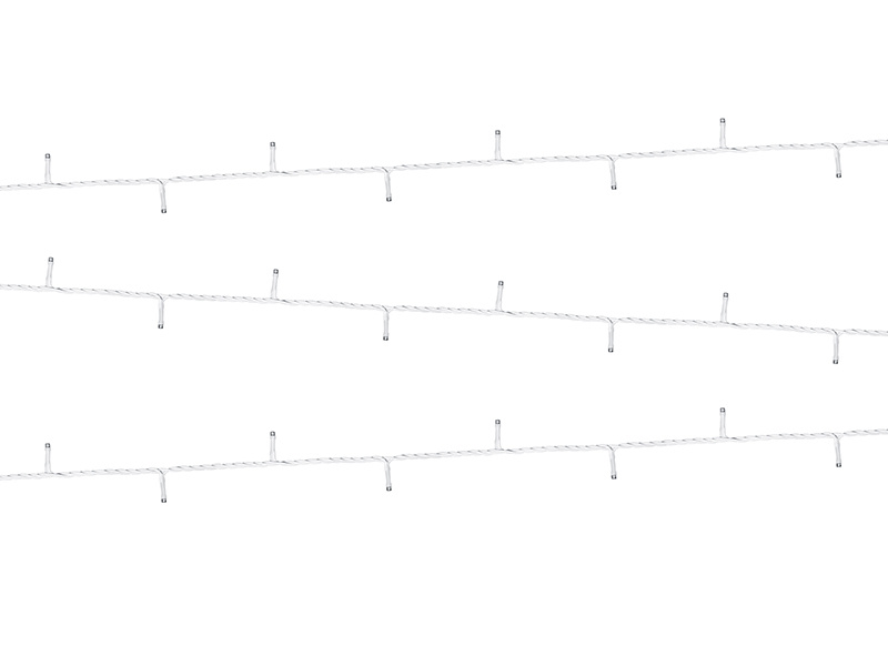 Lampki LED biały 10m – aranżacja na ścianie