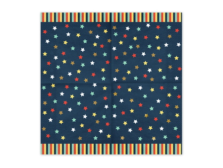 Serwetki Gwiazdki, 33x33 cm, granatowy (1 op. / 12 szt.)