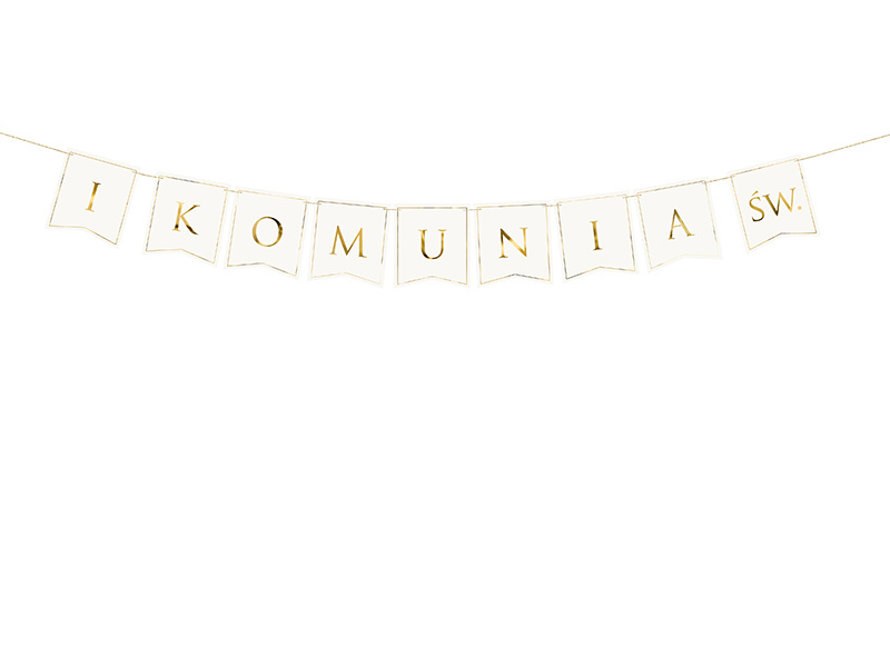 Baner I Komunia Św. 15x133cm – dekoracja papierowa