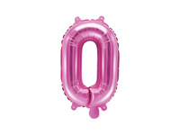 Balon foliowy Litera ''O'', 35cm, ciemny różowy