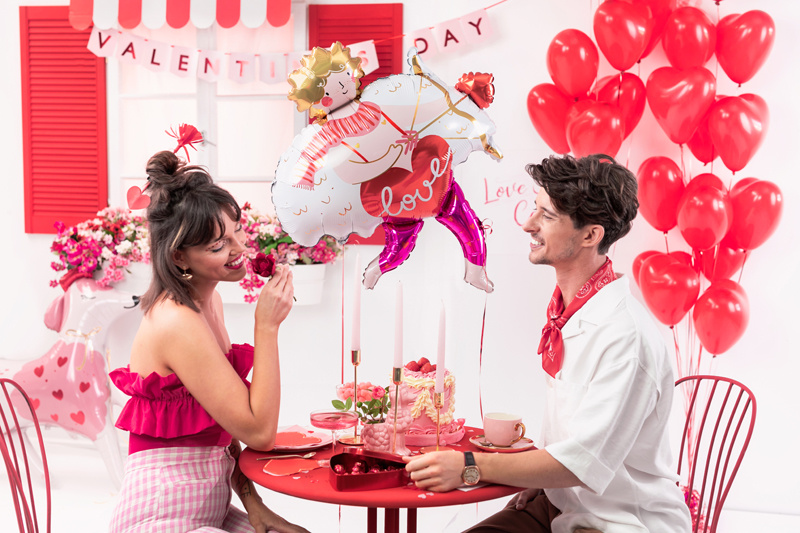 Balony Serca Pastel czerwony – opakowanie 100 sztuk