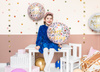 Balon foliowy Happy Birthday, 45cm, jasny różowy