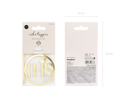 Topper na tort IHS złoty - zdjęcie 3