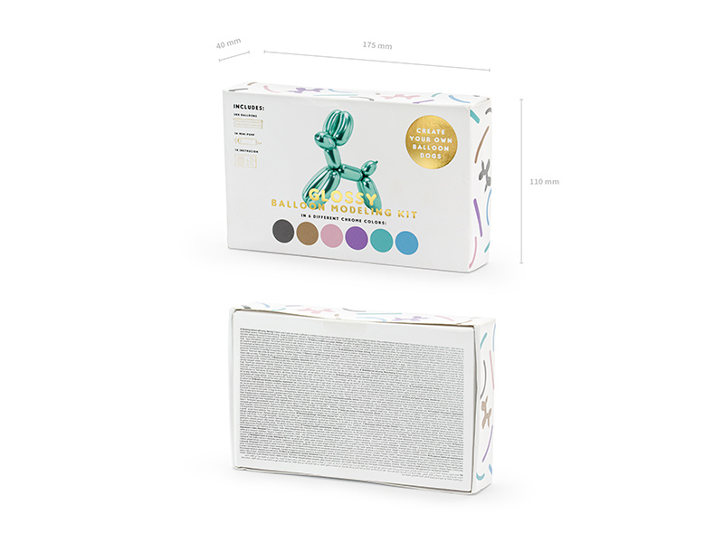 Balony modeliny Glossy 130cm - różnorodność kolorów i form