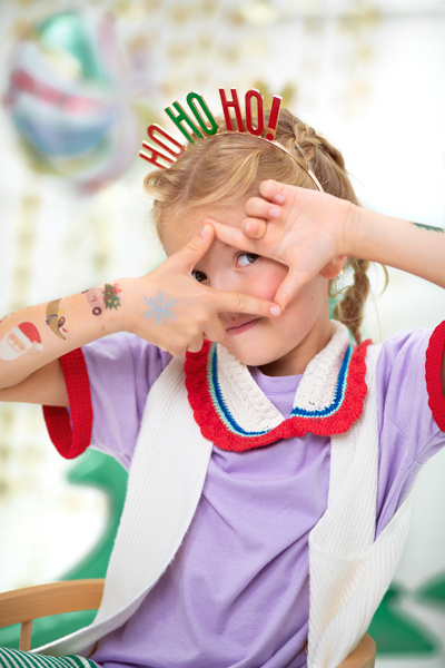 Opaska HO HO HO! - zbliżenie na nadruk