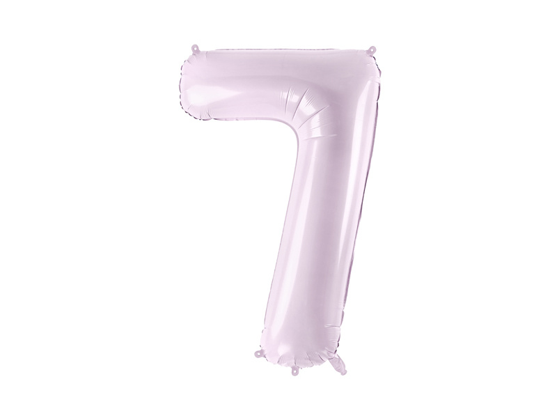 Balon foliowy cyfra 7 fioletowy 72 cm - widok ogólny