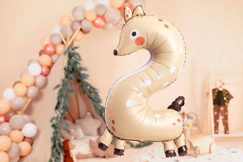 Balon foliowy Cyfra 2 Sarenka - opakowanie