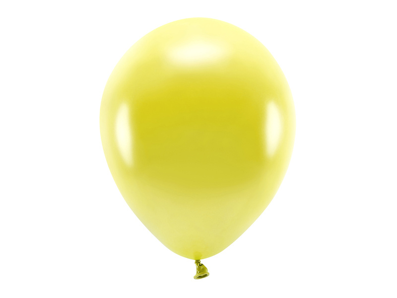 Balony Eco 30cm metalizowane żółty – opakowanie 100 sztuk