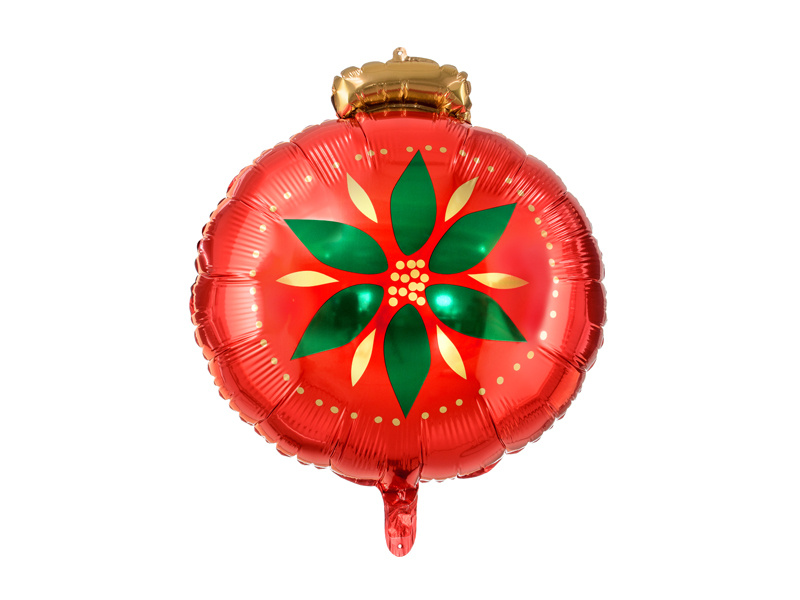 Balon foliowy Bombka czerwono-zielony
