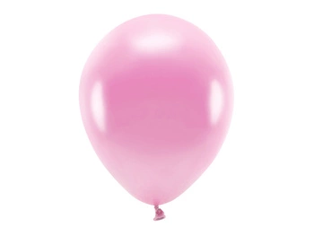 Balony Eco 30cm metalizowane, różowy (1 op. / 100 szt.)