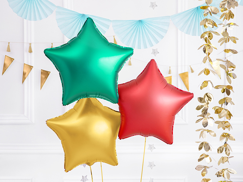 Balon foliowy Gwiazdka zielony 48cm - zdjęcie 2
