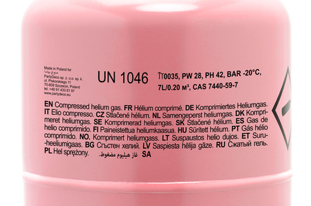 Butla z helem,różowy, 30 balonów