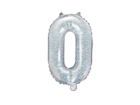 Balon foliowy Litera ''O'', 35cm, holograficzny