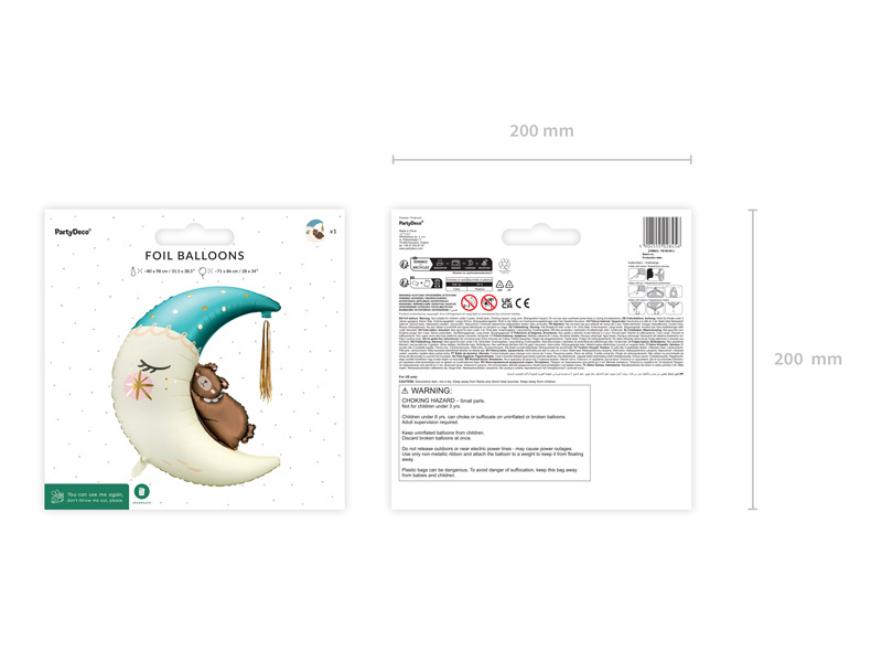 Balon foliowy Miś na księżycu - zdjęcie 2