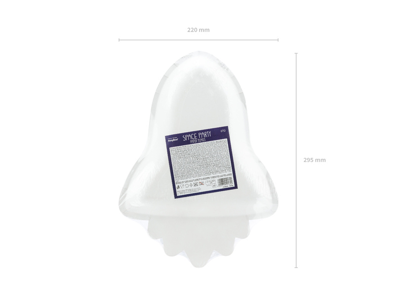 Talerzyki Kosmos Rakieta - zbliżenie na wzór