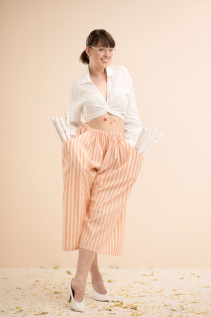 Tuba z sercami, mix, 35 cm