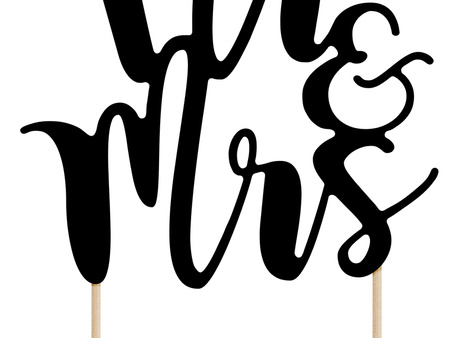 Topper na tort Mr&Mrs, 25,5cm