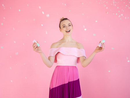 Krakersy z konfetti, mix, 3x17x3,5cm (1 op. / 6 szt.)