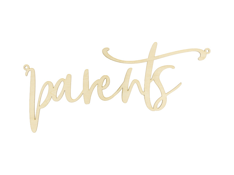 Zawieszka na krzesło Parents naturalne drewno przód