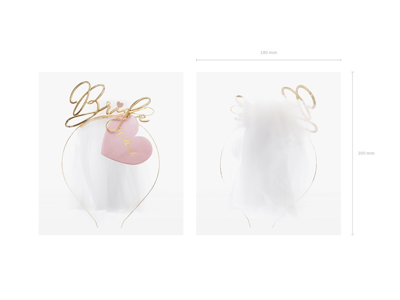 Opaska Bride złoty - widok z tyłu