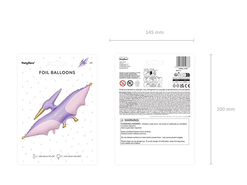 Balon foliowy Pterodaktyl 120x62 cm - zdjęcie 2