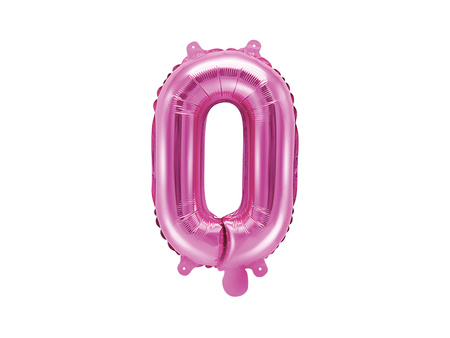 Balon foliowy Litera ''O'', 35cm, ciemny różowy