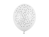Balony 30cm, Kropki, Pastel Pure White (1 op. / 6 szt.)