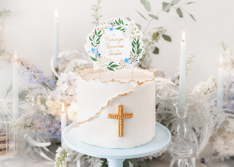 Topper komunijny w różnych kolorach