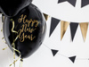 Balony 30cm, Happy New Year, Pastel Black (1 op. / 50 szt.)