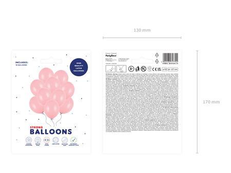 Balony Strong 27cm, Pastel Baby Pink (1 op. / 10 szt.)
